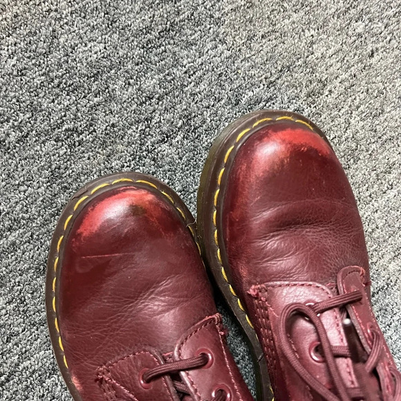 Dr. Martens 1460 Women’s Pascal Virginia Leather Boots Burgundy Size 38 Women - Picture 2 of 10